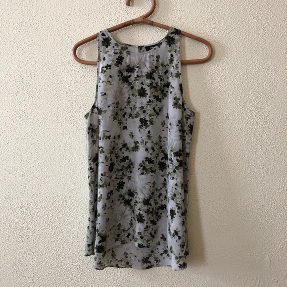 Theory Tops - Theory Silk Watercolor Floral Blouse M